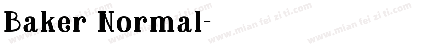 Baker Normal字体转换